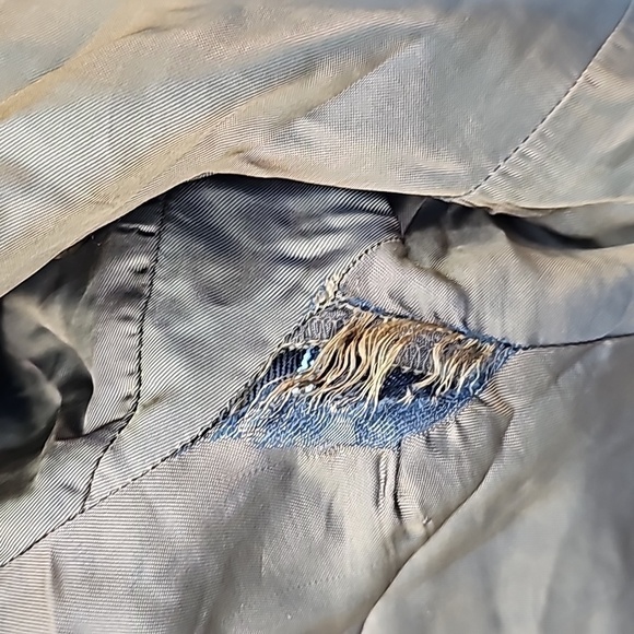 RADCLOIFFE LONDON GREY DENIM - JEANS TRENCH COAT - SIZE MEDIUM - Picture 10 of 12